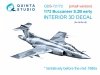 Quinta Studio QDS-72172 Blackburn Buccanneer S.2B Early 3D-Printed & coloured Interior on decal paper (Airfix) (small version) 1/72